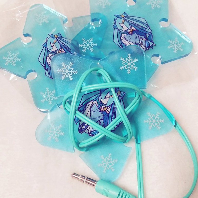 4/28再入荷✨雪ミク星型コードホルダー/Twinkle Snow Ver.