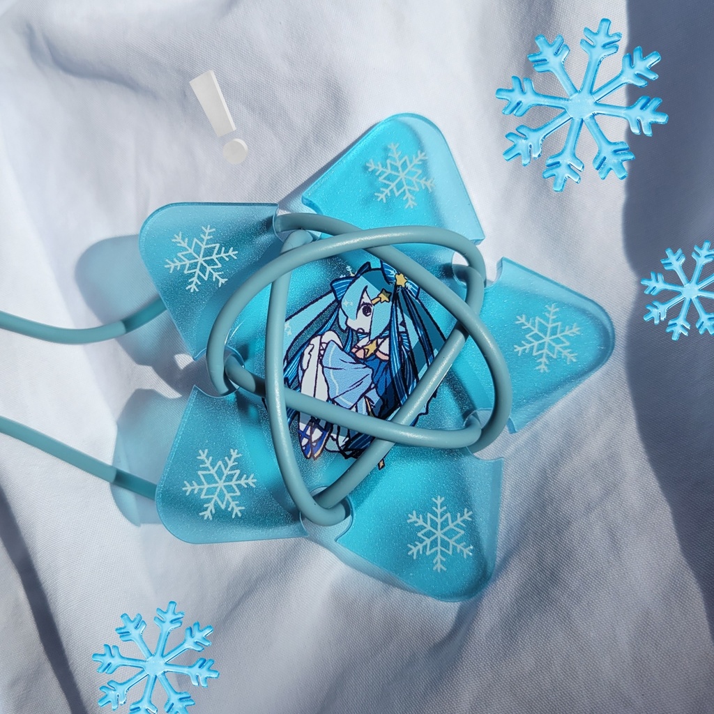 4/28再入荷✨雪ミク星型コードホルダー/Twinkle Snow Ver.