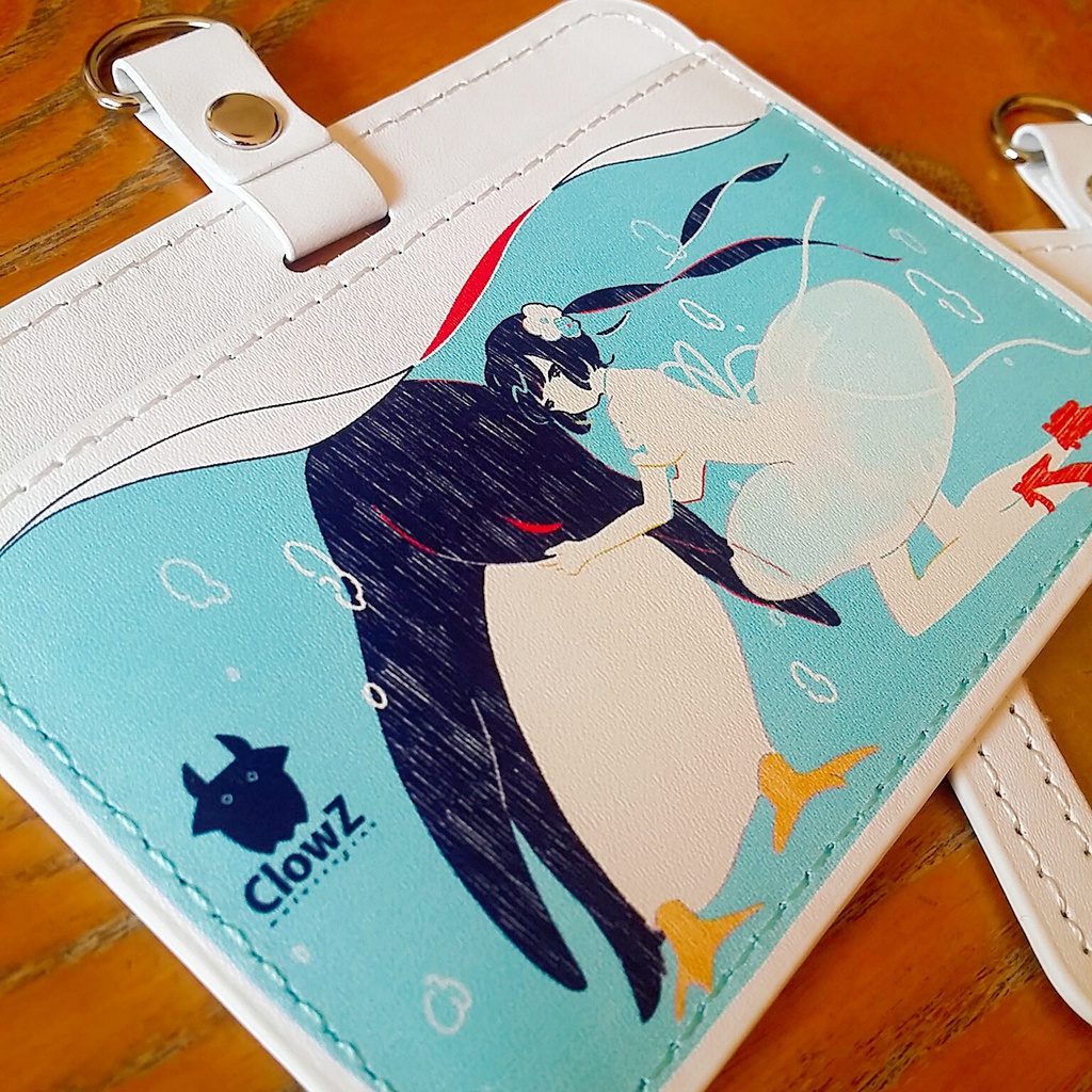 🔻SALE🔻 クラゲ少女とペンギンのパスケース