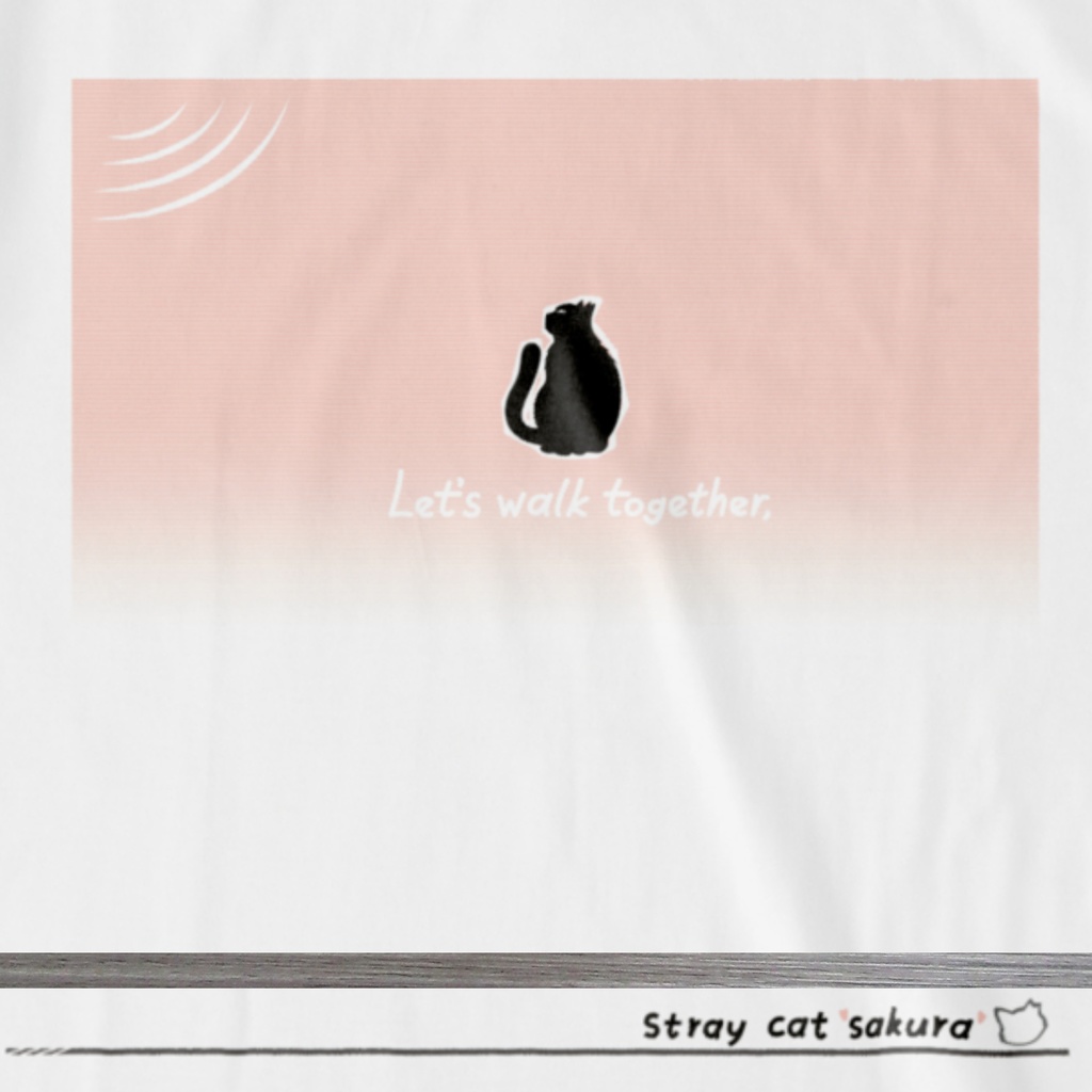 聞く猫Tシャツ【虹色】