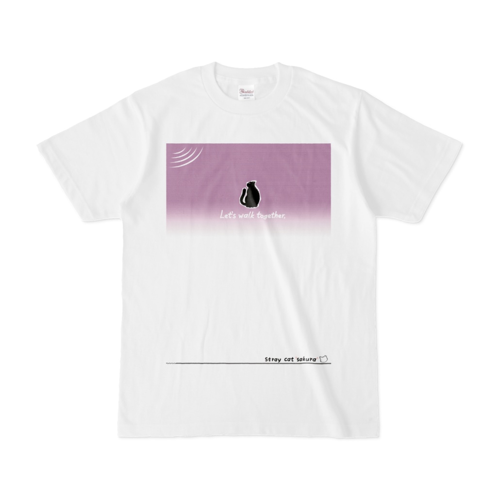 聞く猫Tシャツ【南京藤】