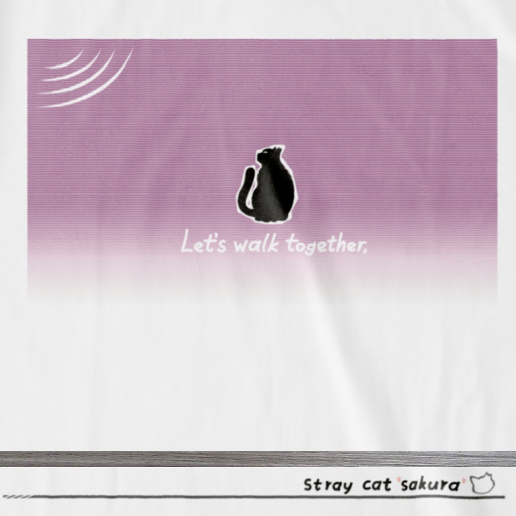 聞く猫Tシャツ【南京藤】