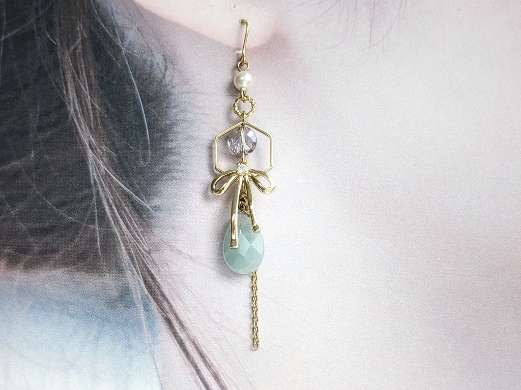 【原神】神里綾人 誕生石使用 イメージアクセサリー ピアス/イヤリング