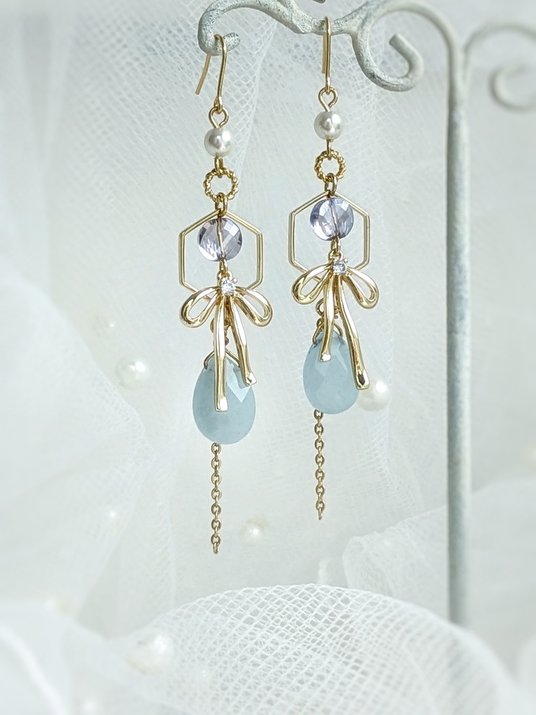 【原神】神里綾人 誕生石使用 イメージアクセサリー ピアス/イヤリング