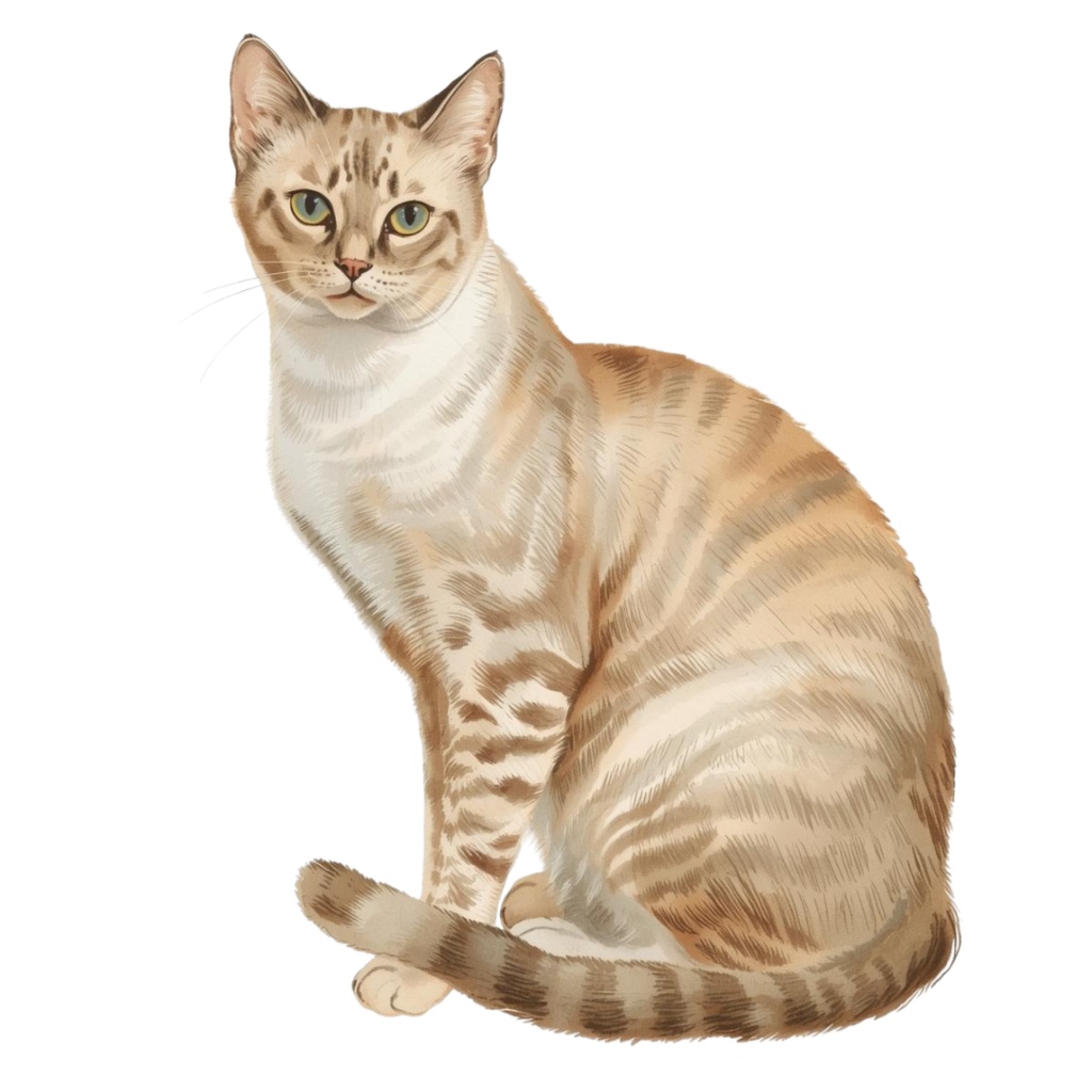 🎀 アンティーク水彩猫クリップアートセット 🎀