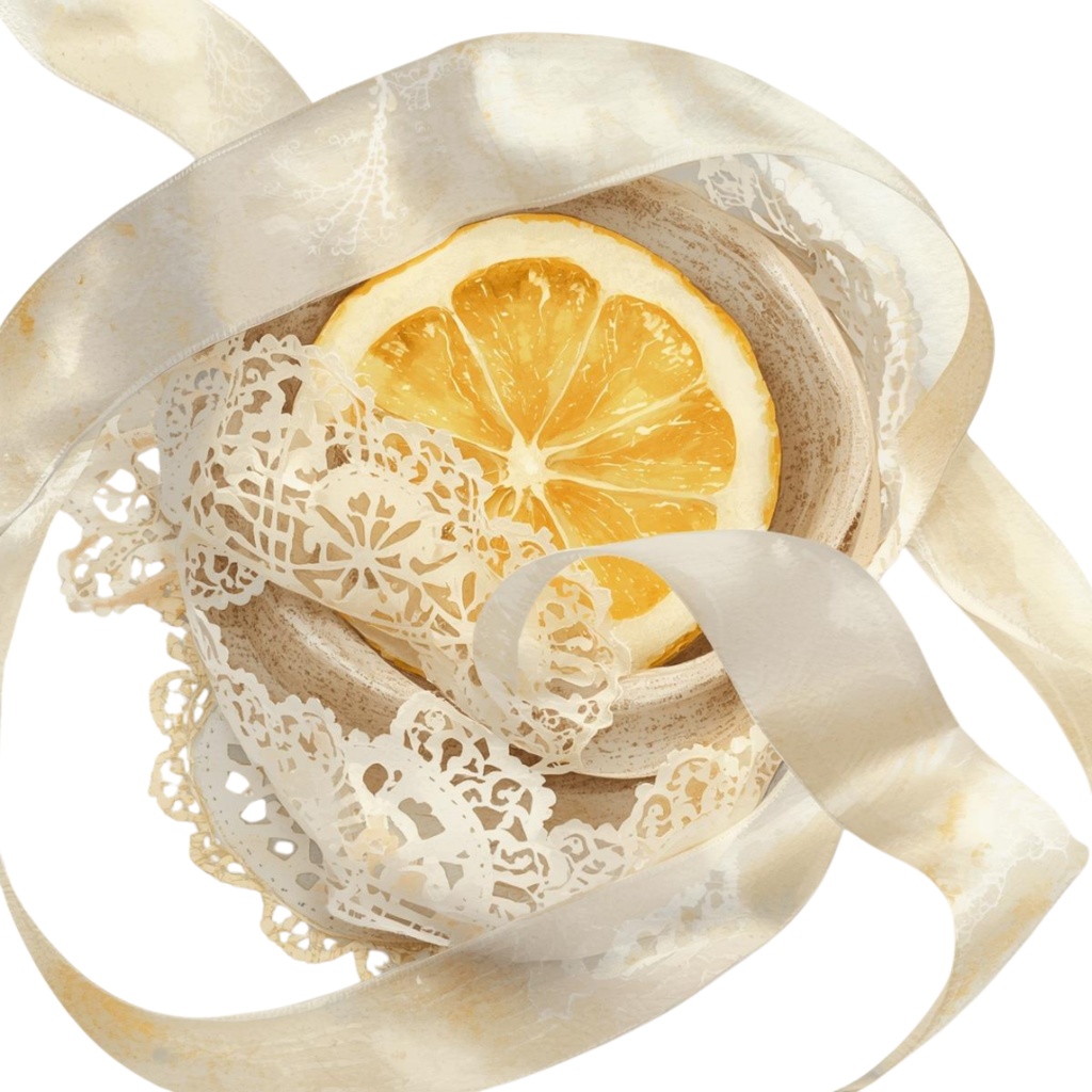 アンティーク水彩画レモンシリーズ クリップアート12点セット(PNG)背景透過