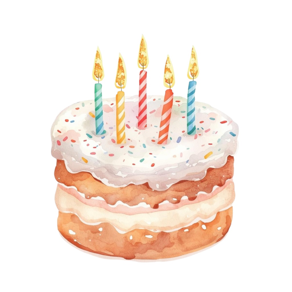 水彩ケーキシリーズ クリップアート16点セット(PNG)|Watercolor Cake Series Clipart