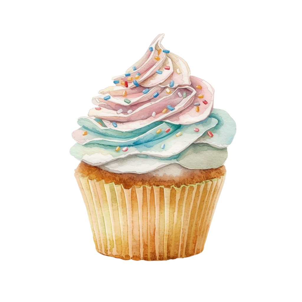 水彩ケーキシリーズ クリップアート16点セット(PNG)|Watercolor Cake Series Clipart
