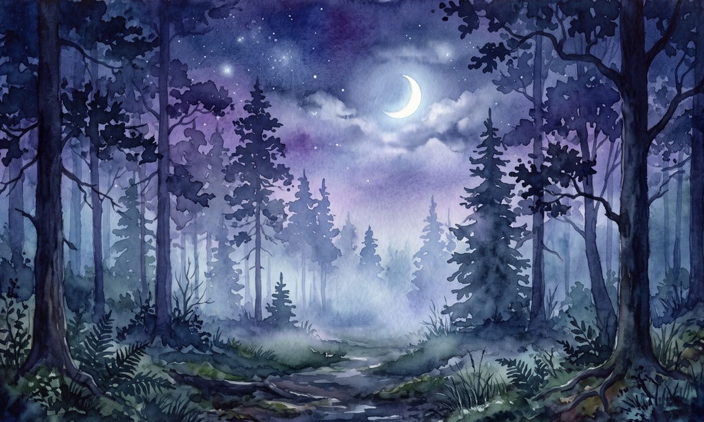 🌙 水彩・夜の森背景セット(TRPG向け)