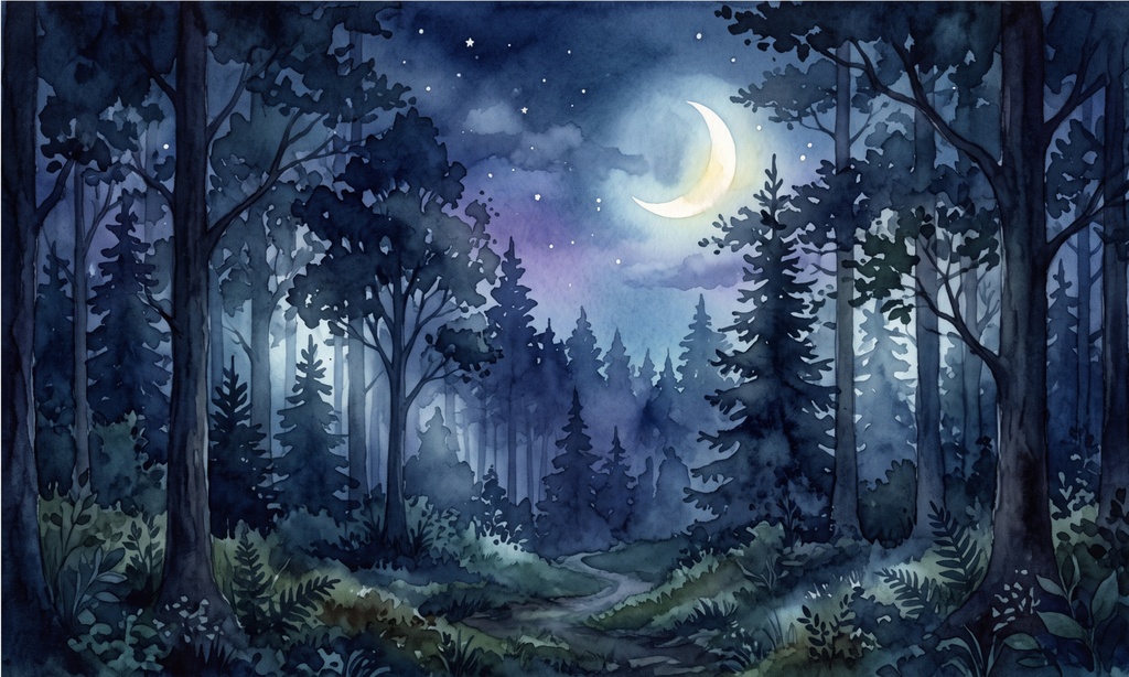 🌙 水彩・夜の森背景セット(TRPG向け)