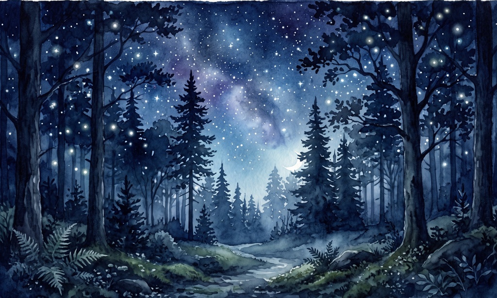 🌙 水彩・夜の森背景セット(TRPG向け)