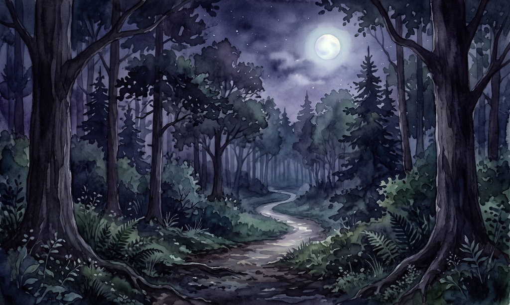 🌙 水彩・夜の森背景セット(TRPG向け)