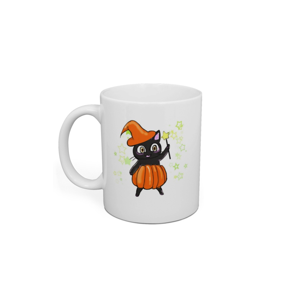 ハロウィンなかぼちゃパンツ黒猫マグカップ