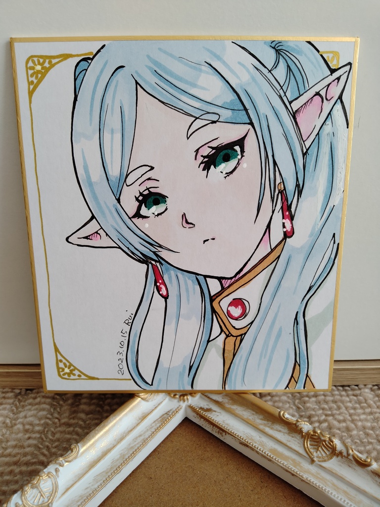 ミニ色紙/アナログ原画「葬送のフリーレン」フリーレン