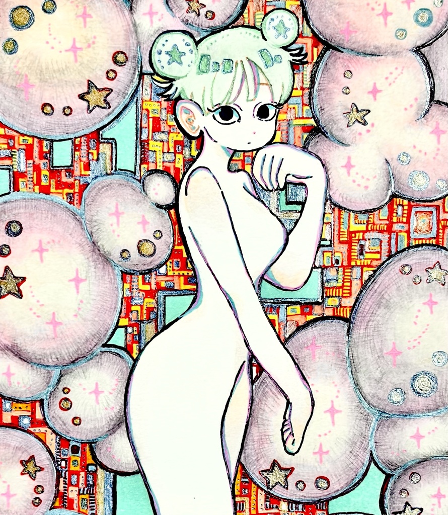 原画「モコモコきゅー」