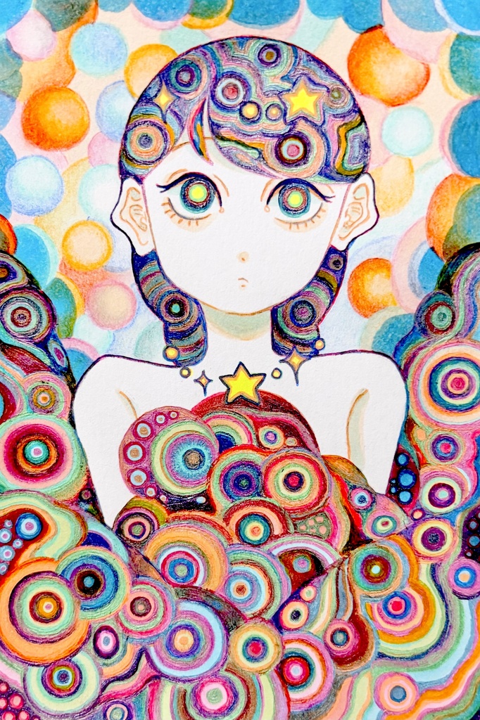 原画「幸せのシャボン玉」
