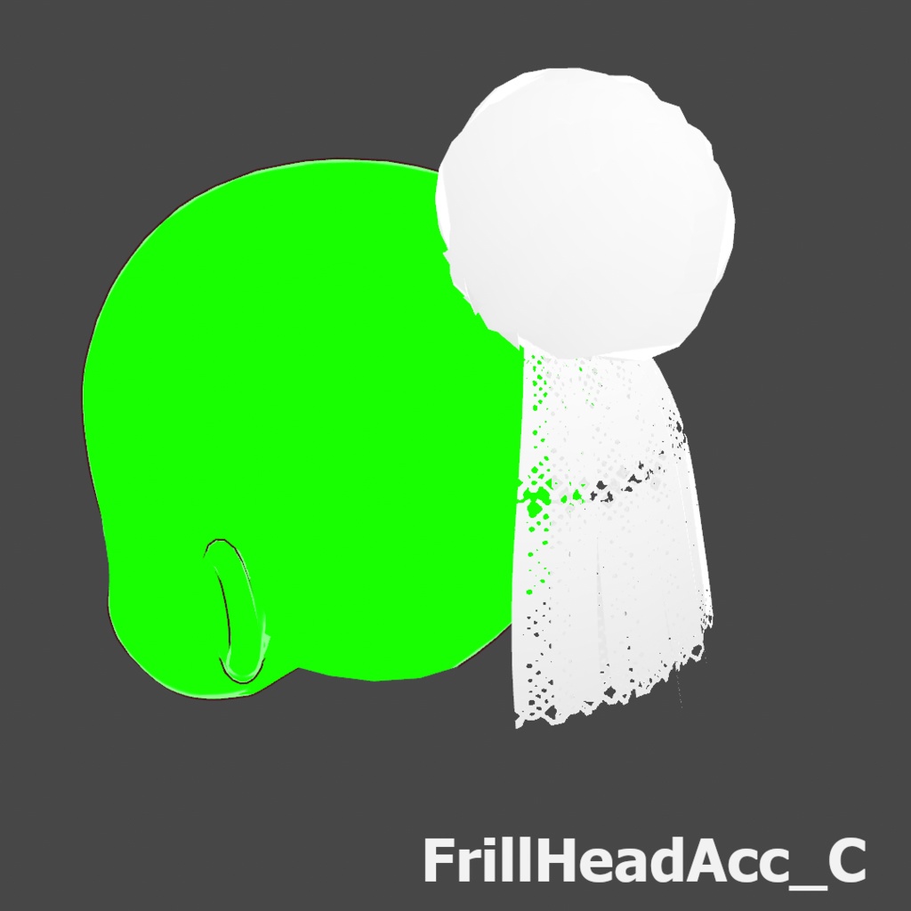 VRoid用フリルの髪飾り〔Cerasus/ケラスス〕