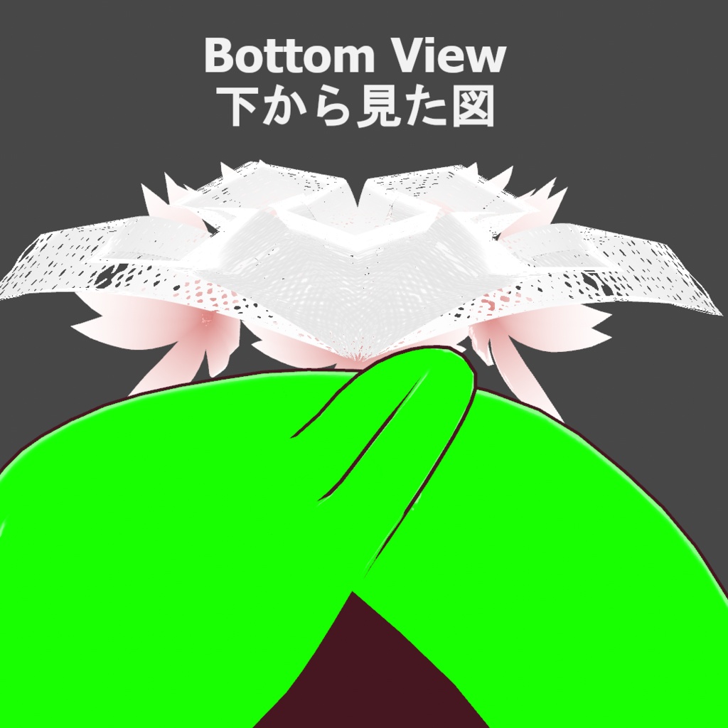 VRoid用フリルの髪飾り〔Cerasus/ケラスス〕