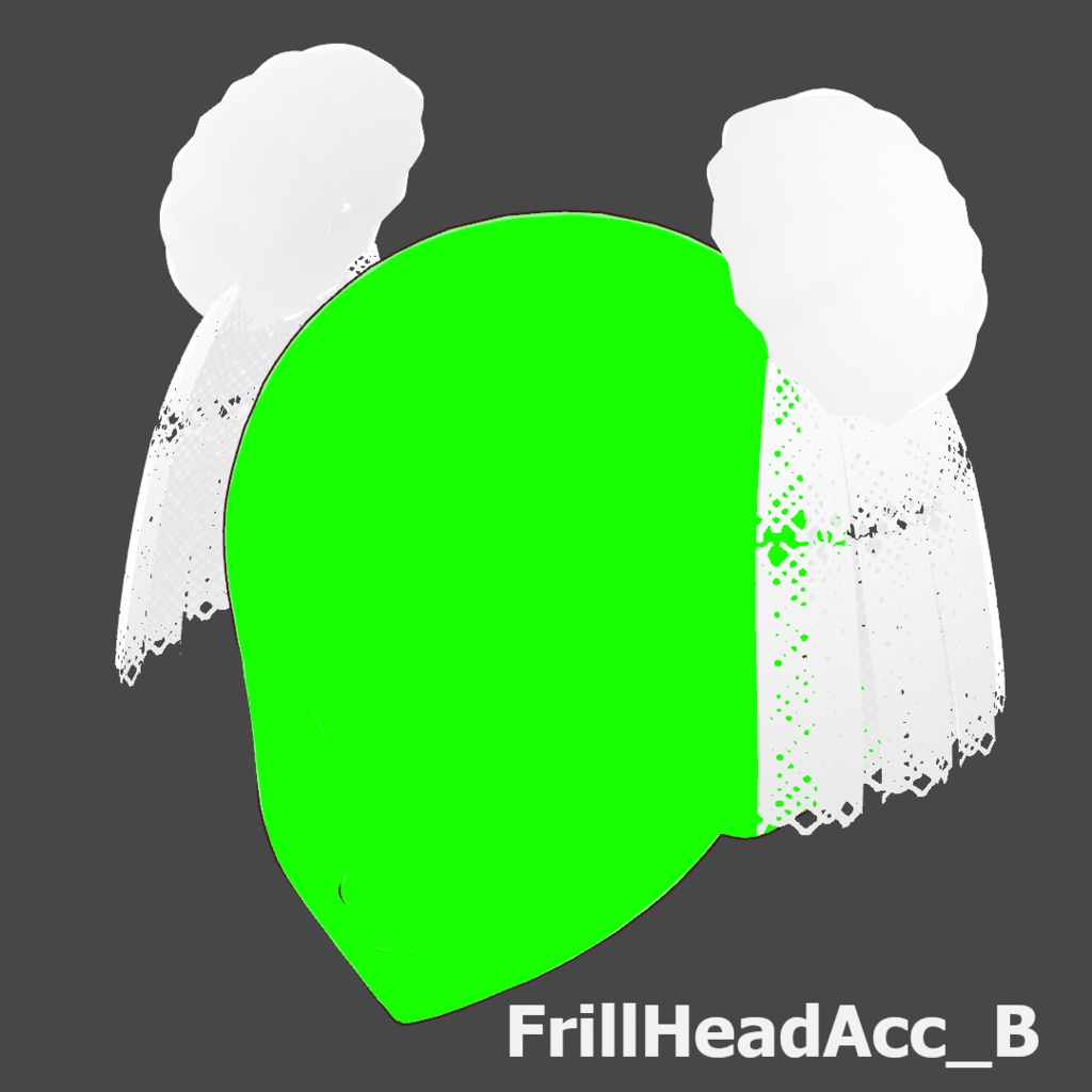 VRoid用フリルの髪飾り〔Cerasus/ケラスス〕