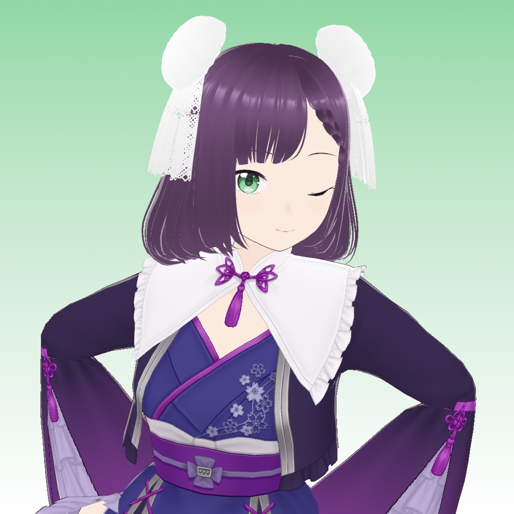 VRoid用フリルの髪飾り〔Cerasus/ケラスス〕