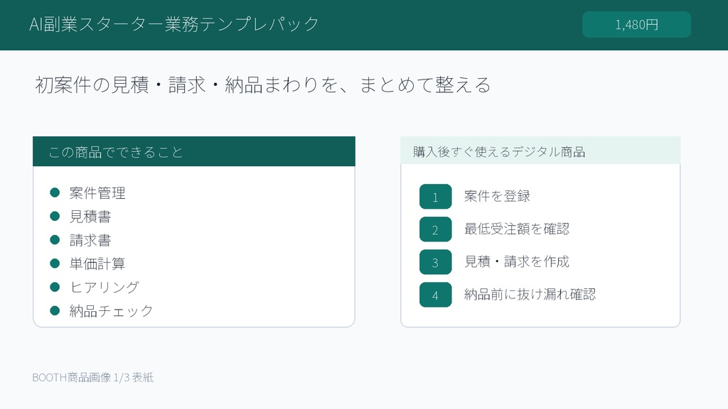 AI副業スターター業務テンプレパック