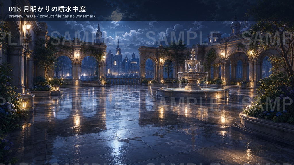 背景素材集Vol.1_幻想都市 Rainlit Fantasy City