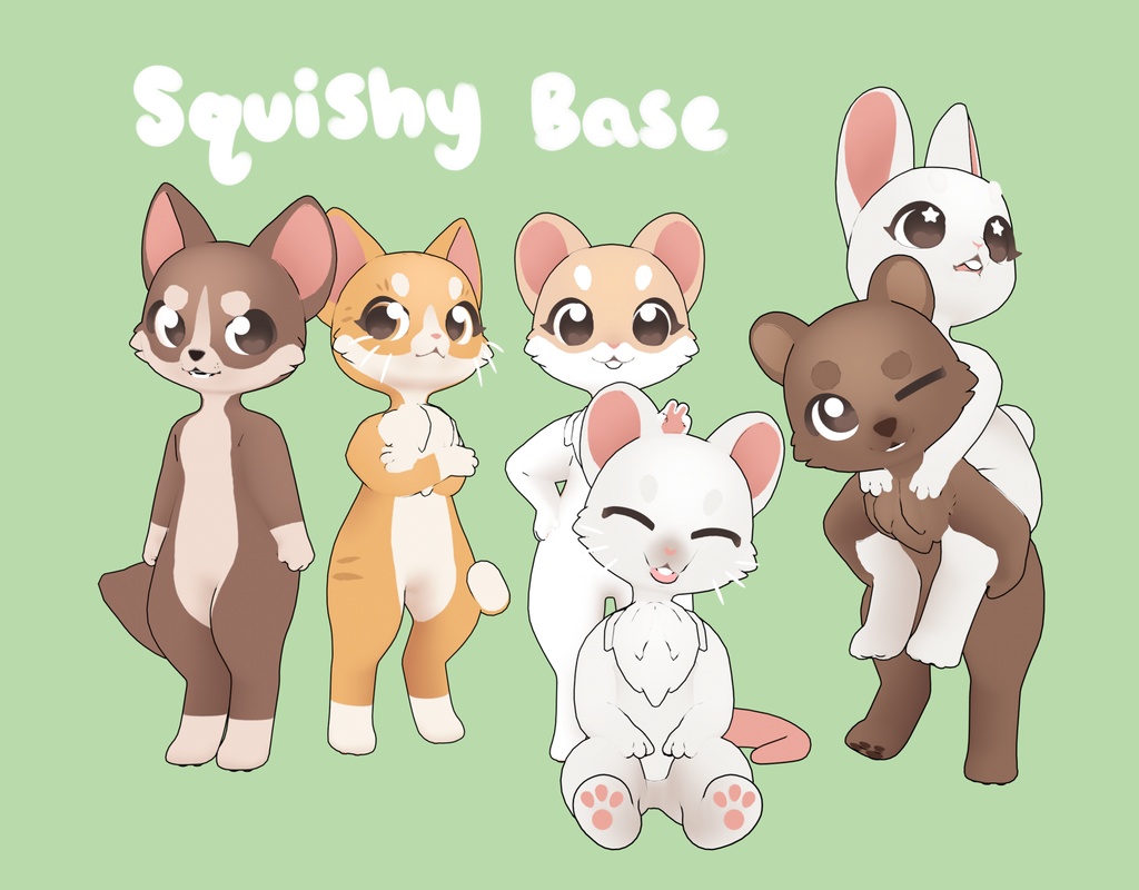 Squishy Base Chibi VRChat Furry Avatar