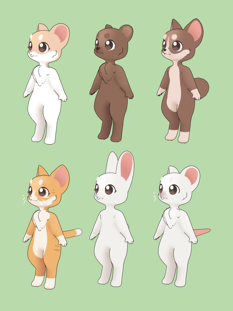 Squishy Base Chibi VRChat Furry Avatar