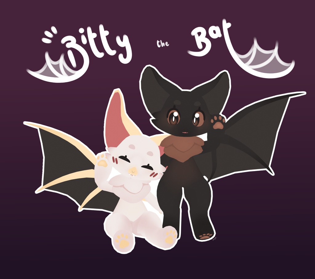 Bitty the Bat Chibi VRChat Kemono Avatar