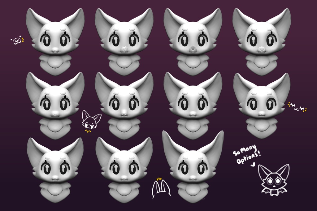 Bitty the Bat Chibi VRChat Kemono Avatar
