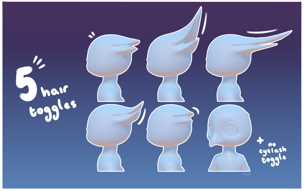 Chirrup Chibi/Kemono VRChat Bird Base Avatar