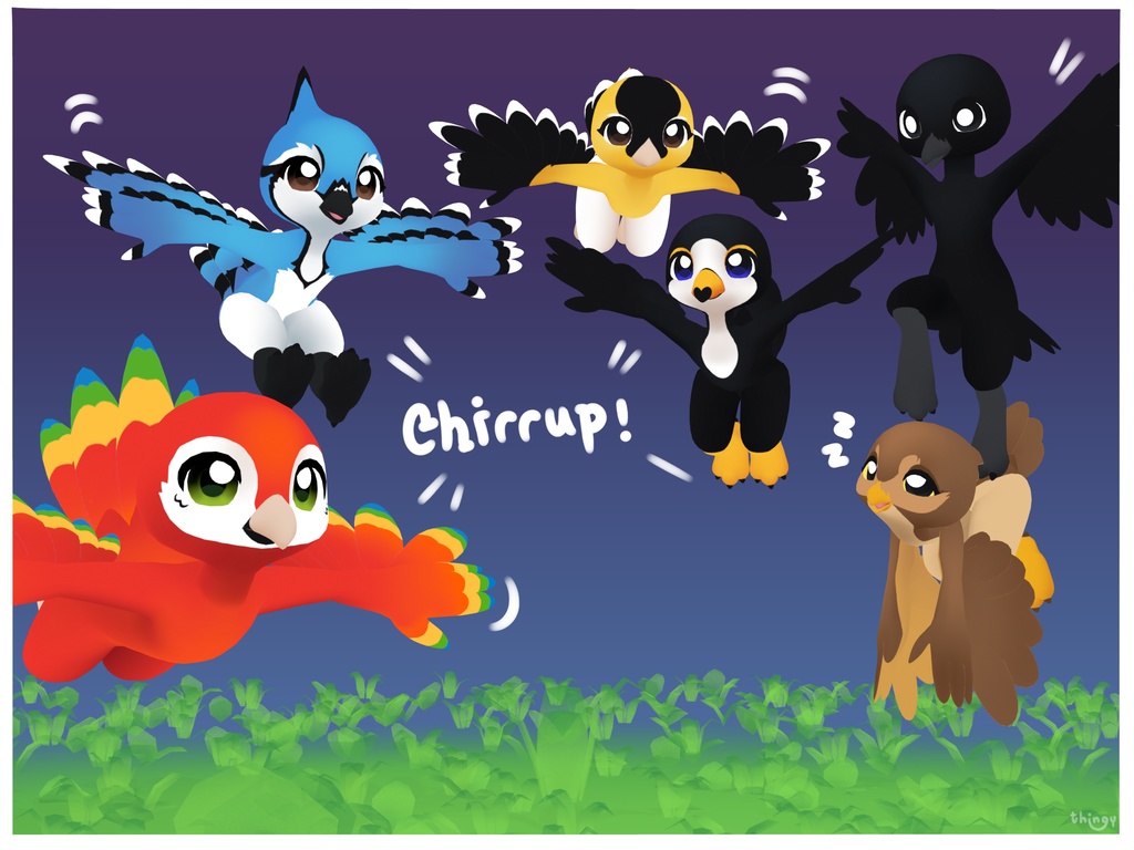 Chirrup Chibi/Kemono VRChat Bird Base Avatar