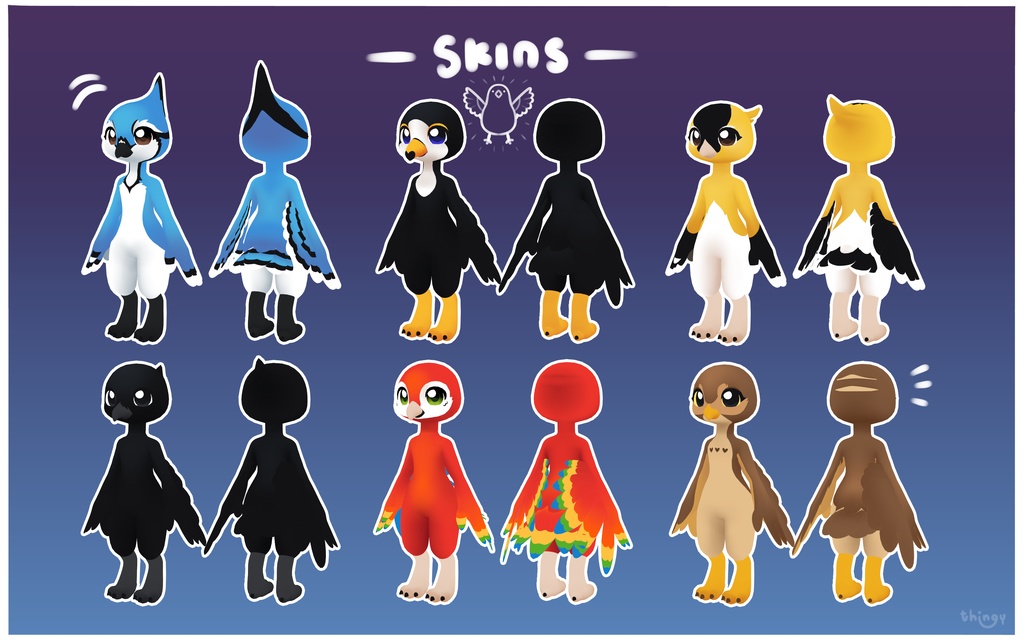 Chirrup Chibi/Kemono VRChat Bird Base Avatar