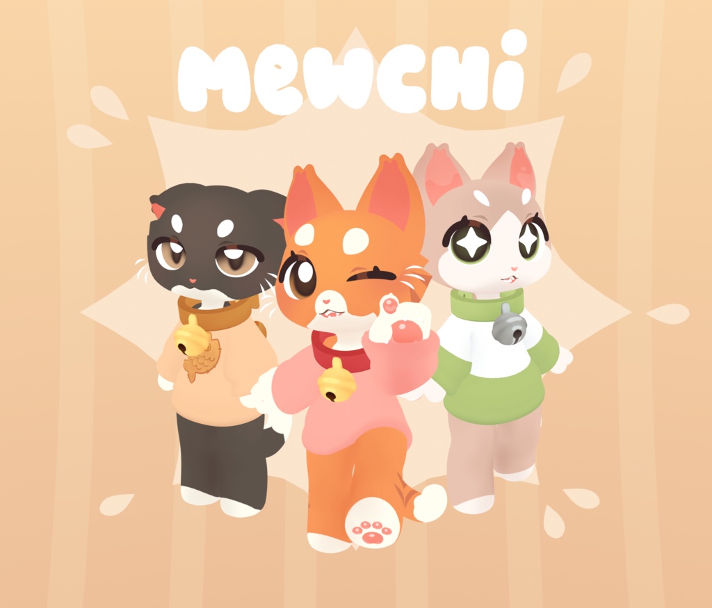 Mewchi, Chibi/Kemono Furry Kitty Cat Base VRChat Avatar