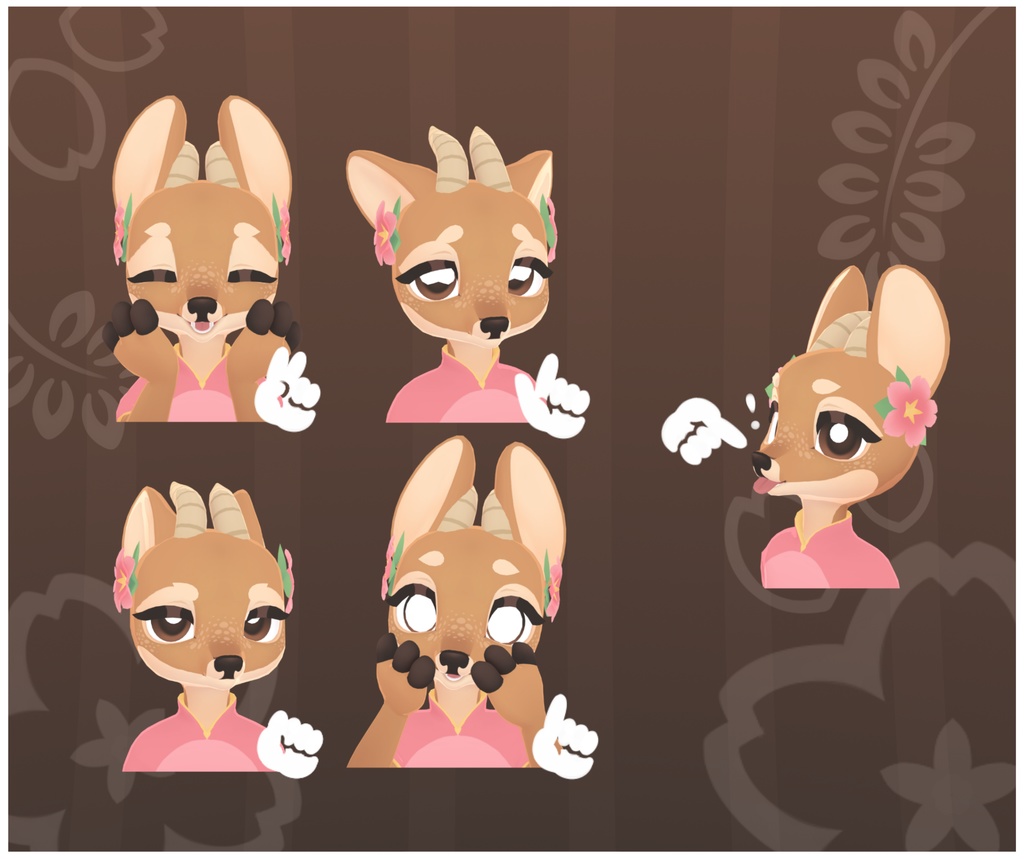 Deerilee, Kemono/Anime Deer/Doe Base VRChat Avatar (Quest Compatible)