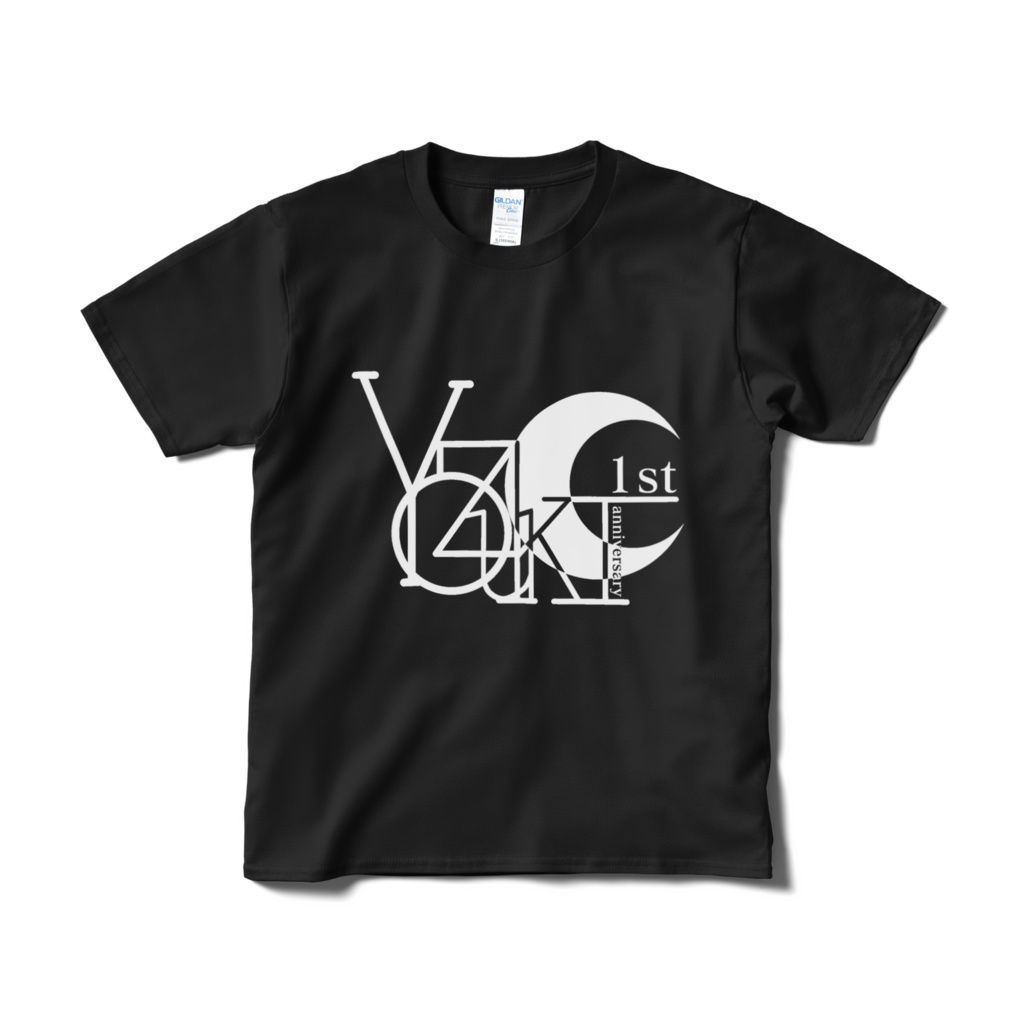 夜月-零- １周年ロゴTシャツ黒