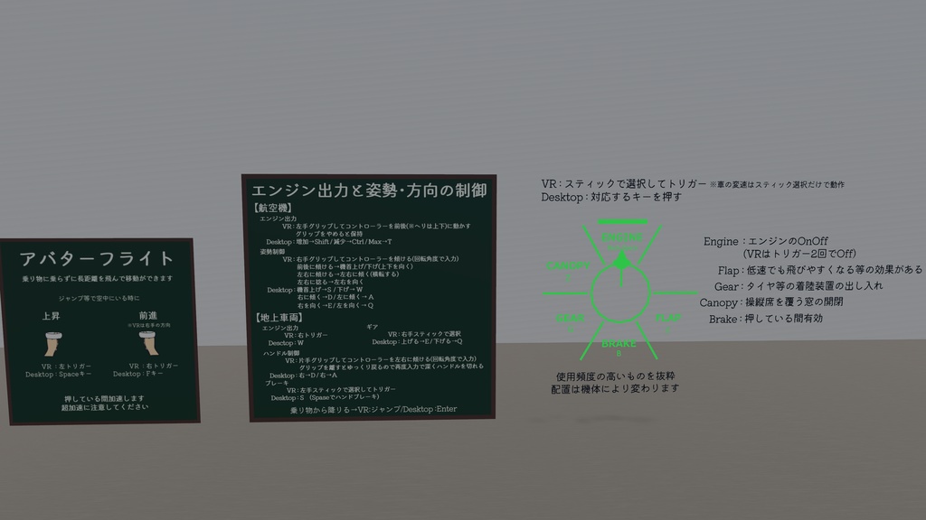 Sacc機体操作説明セット Control describe