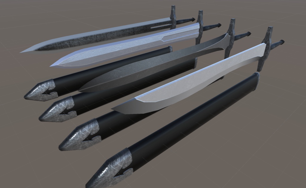 fbxモデル「ロングソードセット」