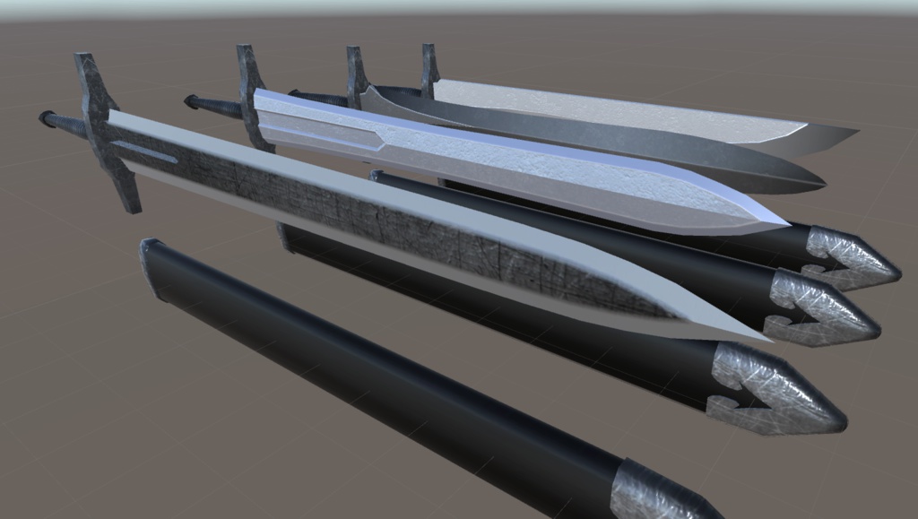 fbxモデル「ロングソードセット」