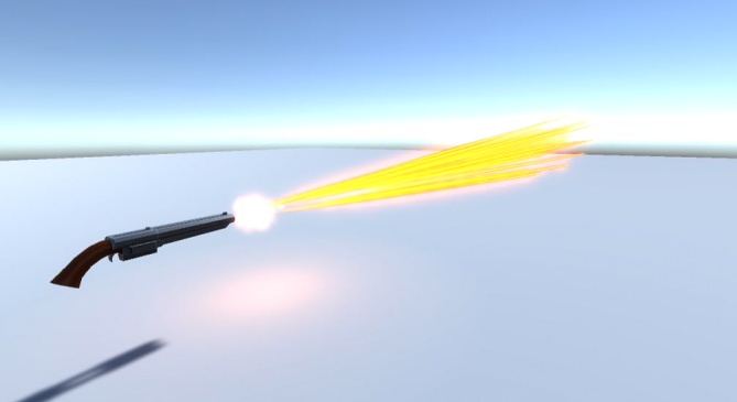 水平二連散弾銃3Dモデル「キャッツレイ」(パーティクル同梱)