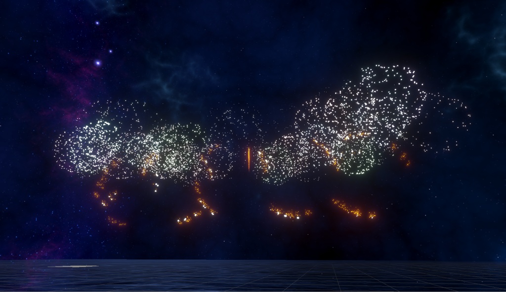 MQOf FireWorks 「パーティクル打ち上げ花火」