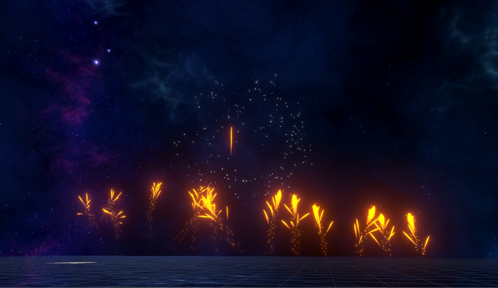 MQOf FireWorks 「パーティクル打ち上げ花火」