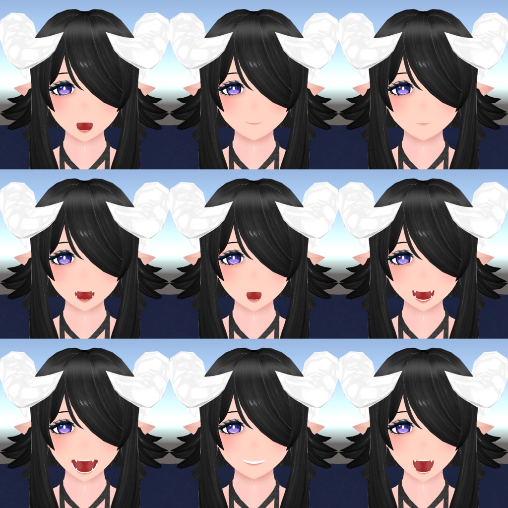 MQOf VRchat向け女性アバター「詠月」(eigetsu)