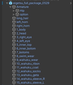 MQOf VRchat向け女性アバター「詠月」(eigetsu)