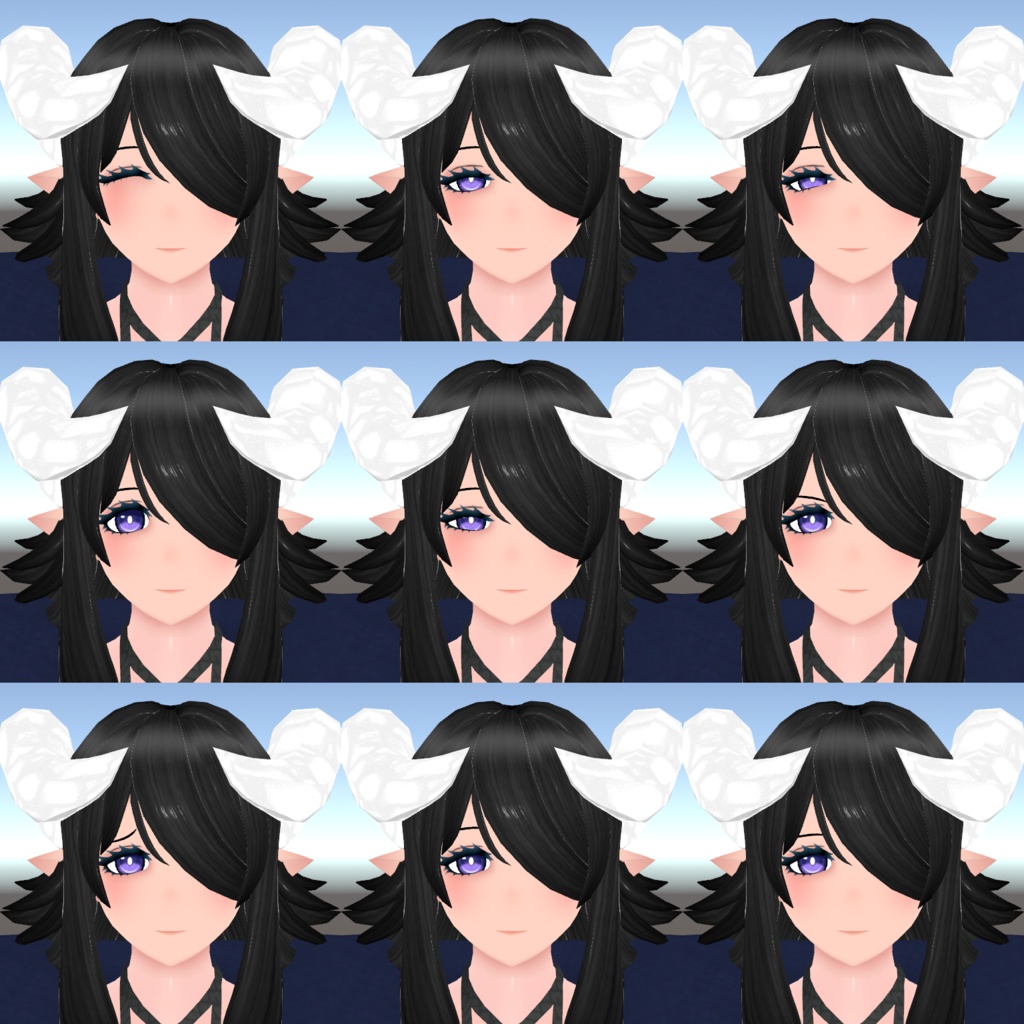 MQOf VRchat向け女性アバター「詠月」(eigetsu)