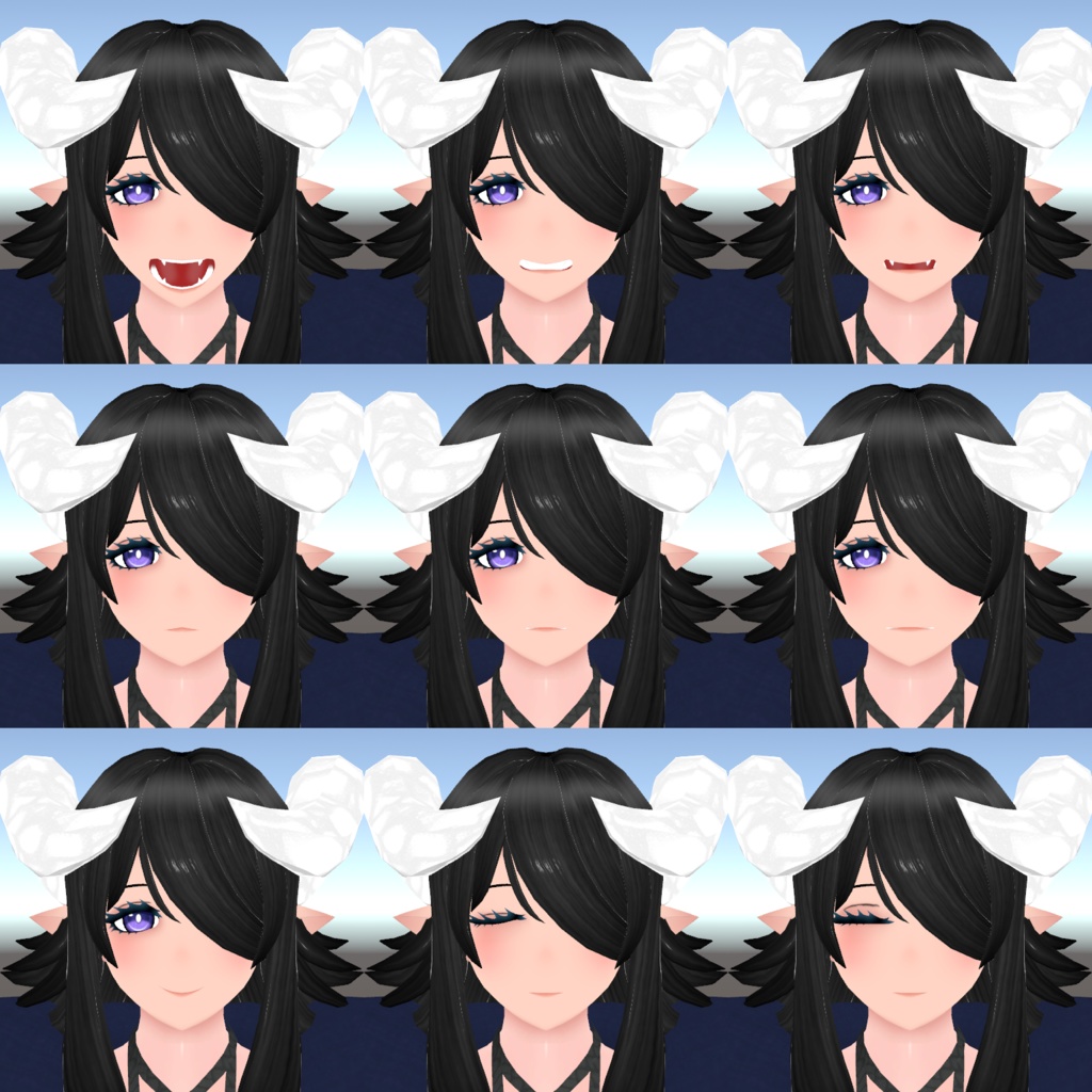 MQOf VRchat向け女性アバター「詠月」(eigetsu)