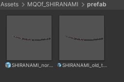 和風武器3Dモデル:大太刀「白波」