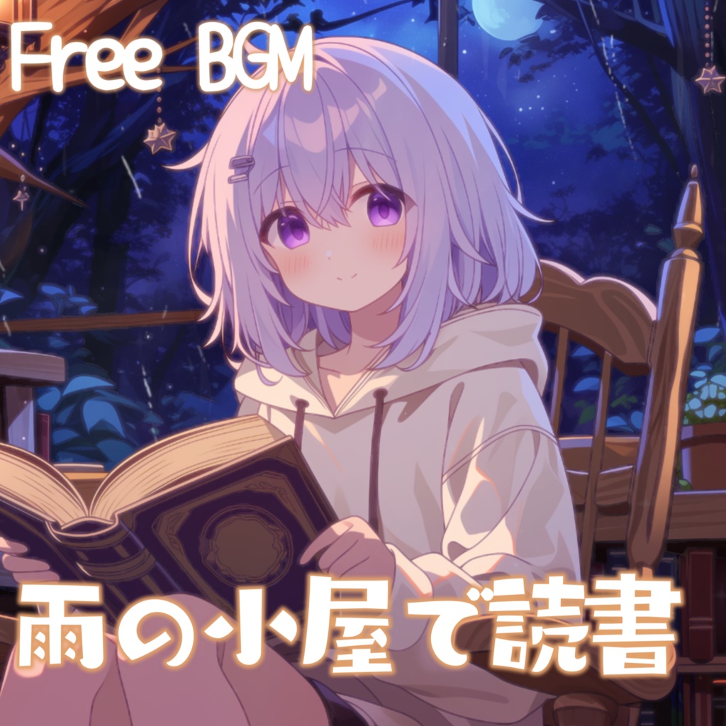 【フリーBGM】雨の小屋で読書【チル/かわいい/まったり/配信用/VRchatワールド】