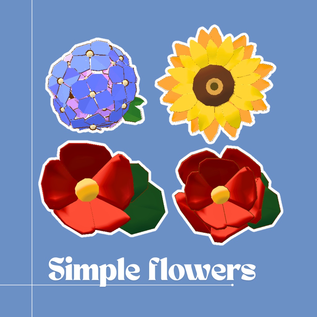 Simple flowers【全アバター対応】