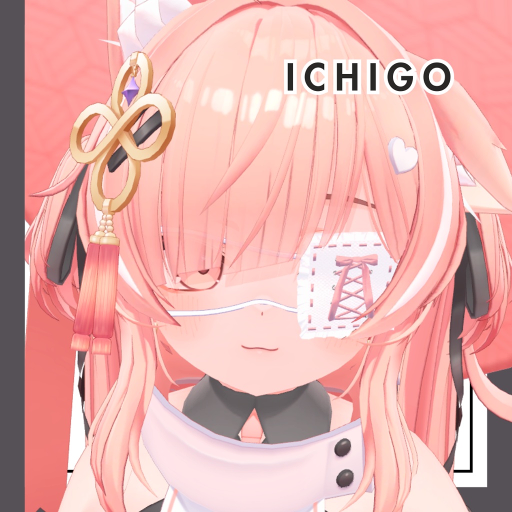【イチゴちゃん対応】🎀Frilld Eyepatch🎀【4アバター対応】